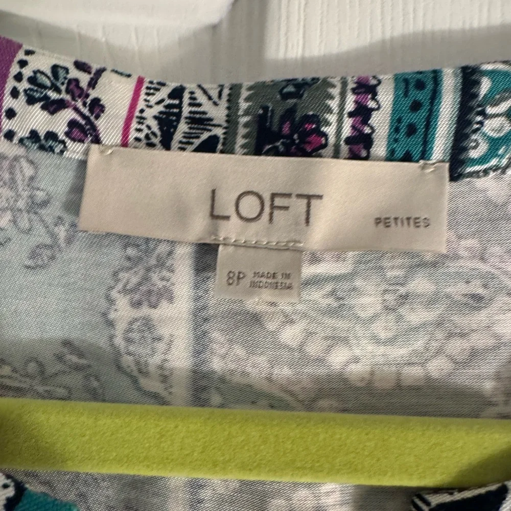 Petite Floral Stripe Belted Mini Dress - Picture 3 of 5